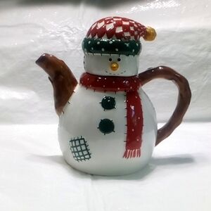 Snow Man tea pot